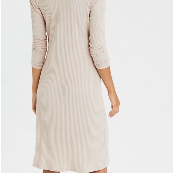 AE Knit Button Front Midi Dress - Picture 2 of 6